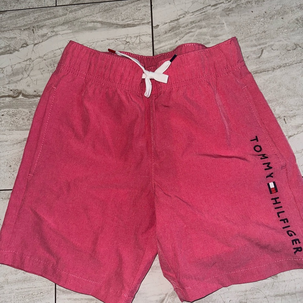 Tommy Hilfiger Pink Athletic Shorts with Drawstring